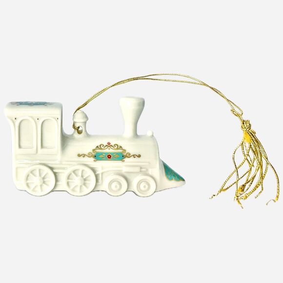 Lenox Yuletide Express Locomotive Christmas Tree Ornament w Box 1989 Train - Picture 2 of 9